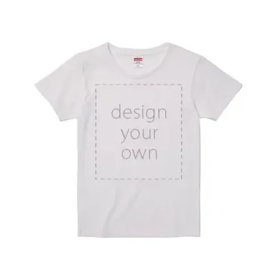 客製 局部 印花 女版 純棉 United Athle 白色 T恤 t shirt (直噴)