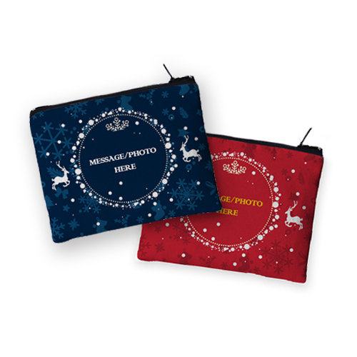 [設計圖樣] 聖誕 麋鹿 圓框 零錢包 Elk round frame coin purse