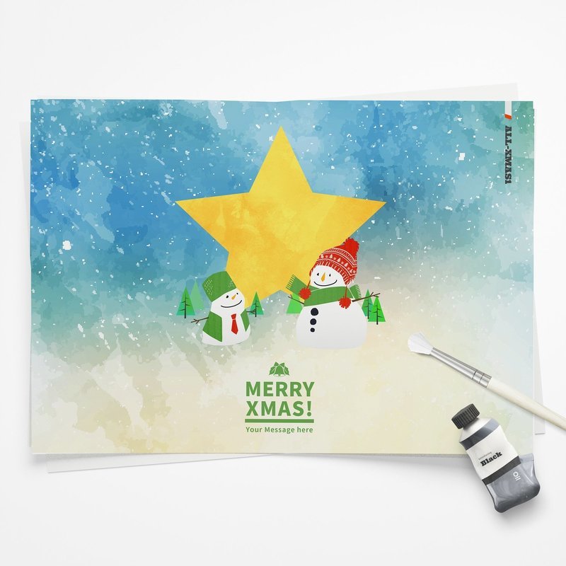 [設計圖樣][寒冬送暖-有朋自遠方來] 聖誕 插畫 全品項 適用