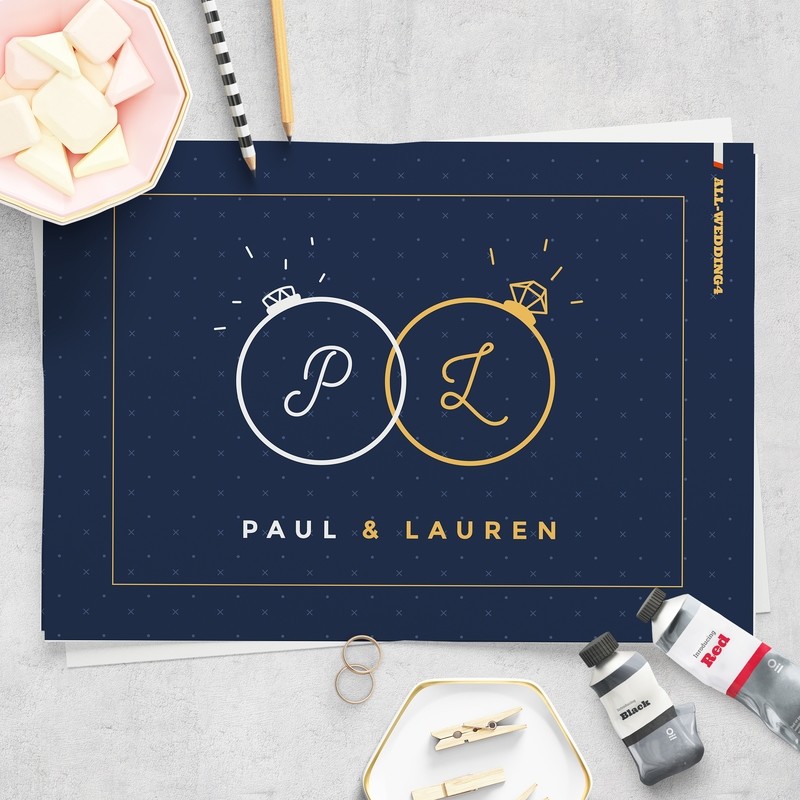 [設計圖樣][名字與婚戒] 婚禮 LOGO 全品項 適用