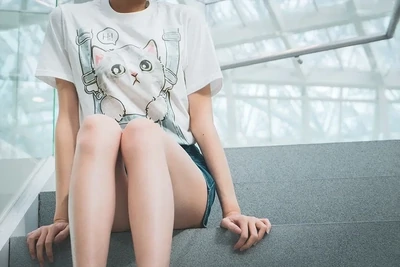 客製 局部 印花 純棉 白色 吉爾登 T恤 t shirt