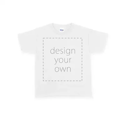 客製 局部 印花 兒童 純棉 白色 吉爾登 T恤 t shirt (直噴)
