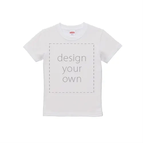 客製 局部 印花 兒童 純棉 United Athle 白色 T恤 t shirt (直噴)