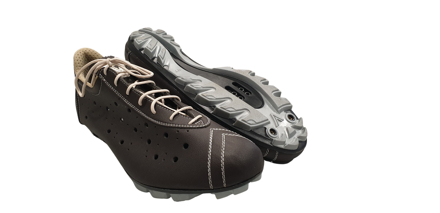 Rennrad-Fahrradschuh Vittoria "Classico 1976", chioccolato, SPD-kompatibel, Gr. 47