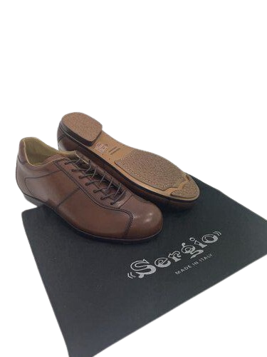 Sergio - handgefertigter klassischer Leder-Schuh "Classico", marrone