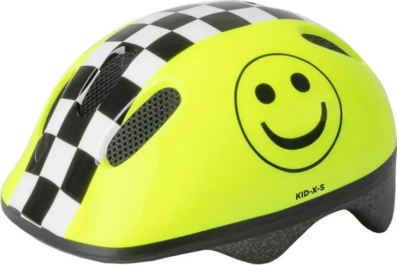 M-Wave Fahrradhelm für Kinder "KID-Smile" neon-gelb, Gr. XS/S