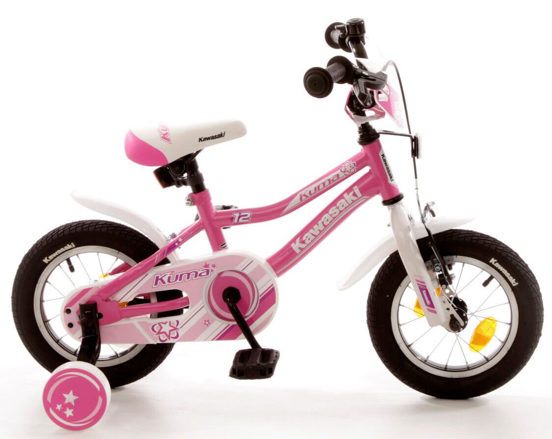 12"Kinderfahrrad Kawasaki "Kuma" pink/weiß (B-Ware)