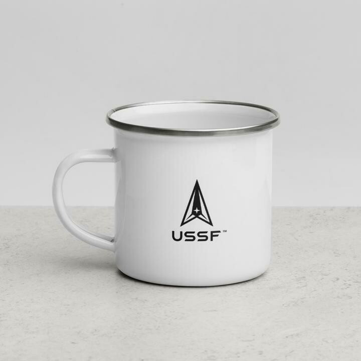 SPACE FORCE DELTA White Enamel Mug
