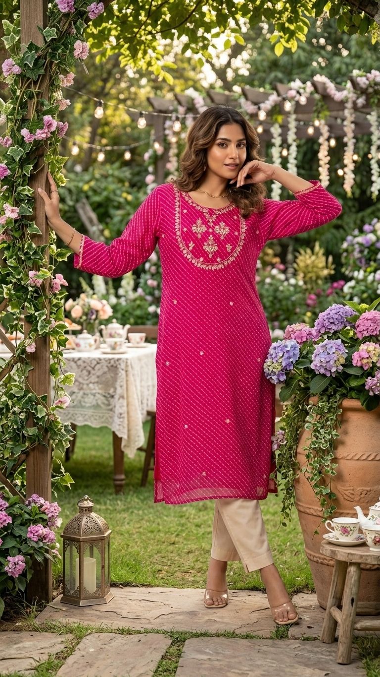 Plus size Chiffon Kurta