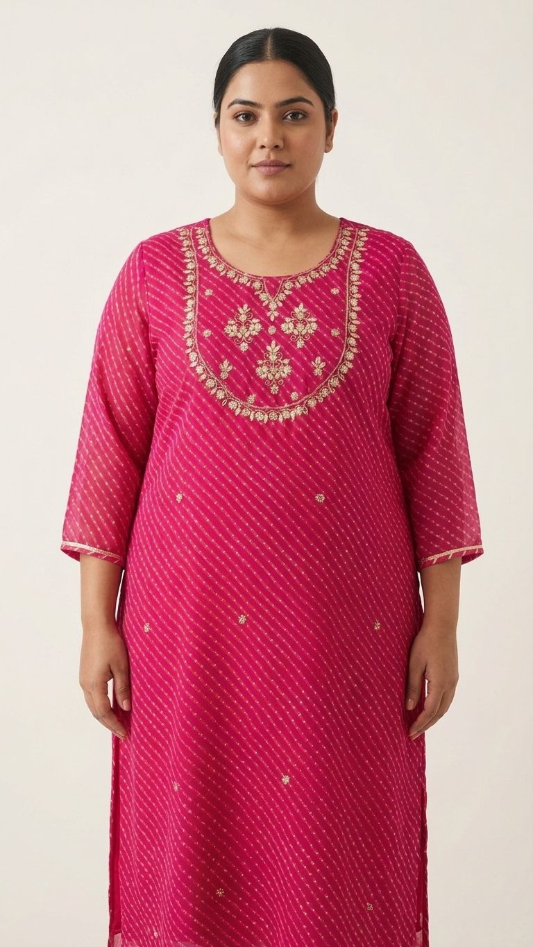 Plus size Chiffon Kurta