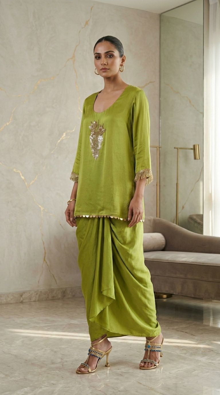 Two piece green Ensemble