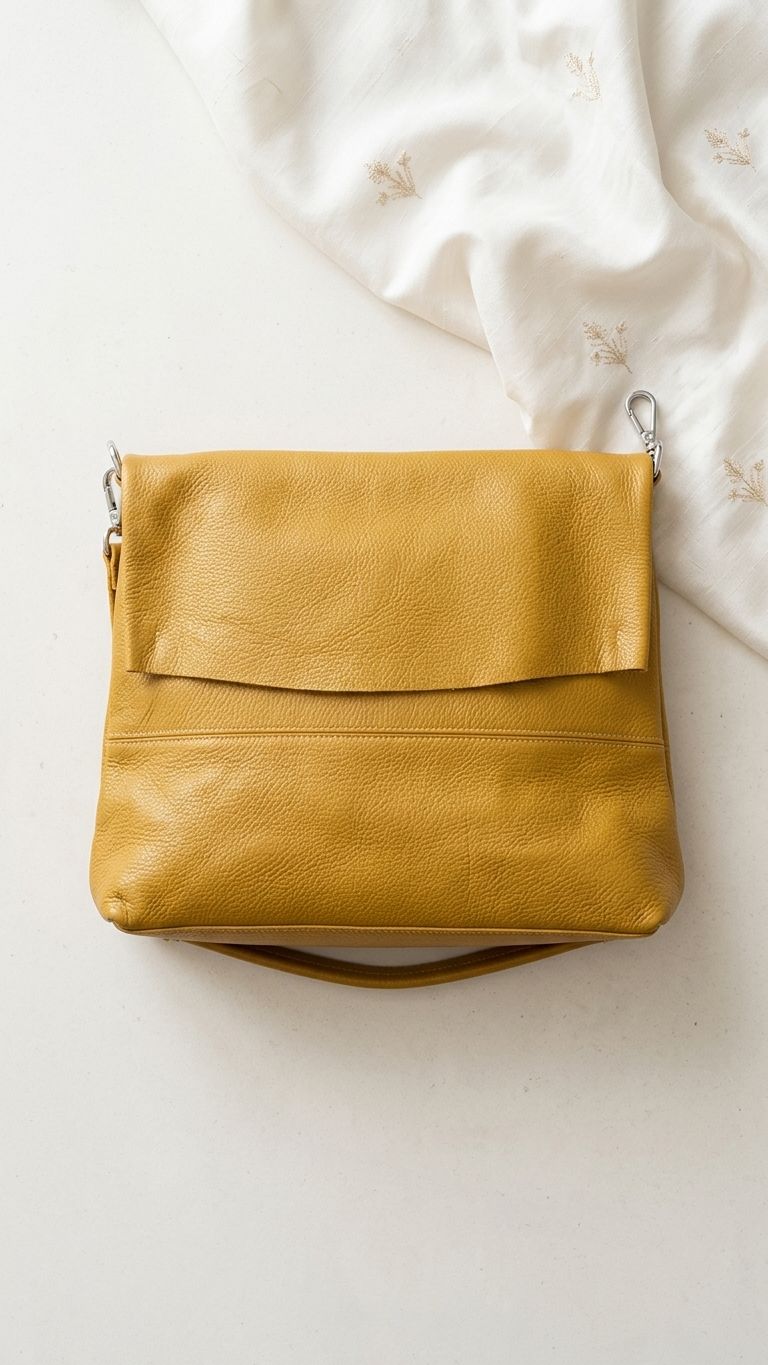 Mustard Genuine Leather  Bag