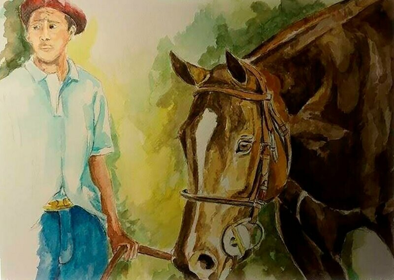 Acuarela de Polo I