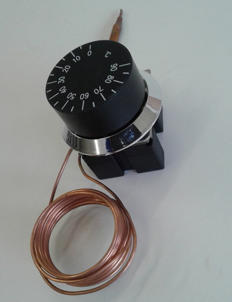 Kapillarregler Temperaturbereich 0-90°C mit Regelknopf und Zierring