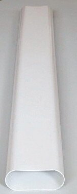 Kunststoff-Flachkanal für Lüftung 40 x 100 mm - oval, Formteile 40 x 100 mm: Kanal oval Länge 1 m