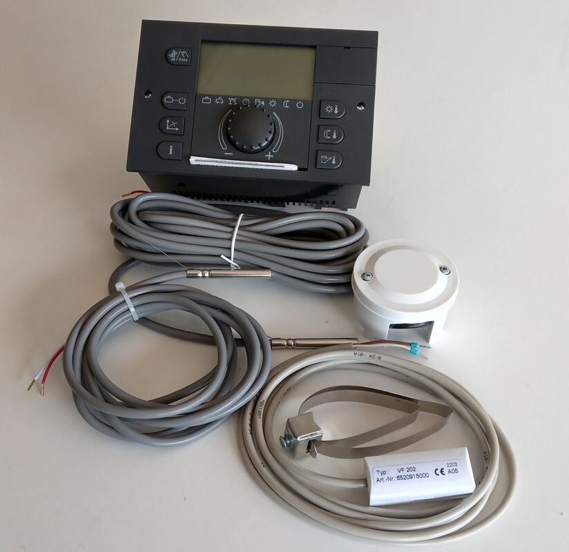 Heizungsregler Steuerung EBV THETA+ N 23B Set mit Fühler und Klemmen