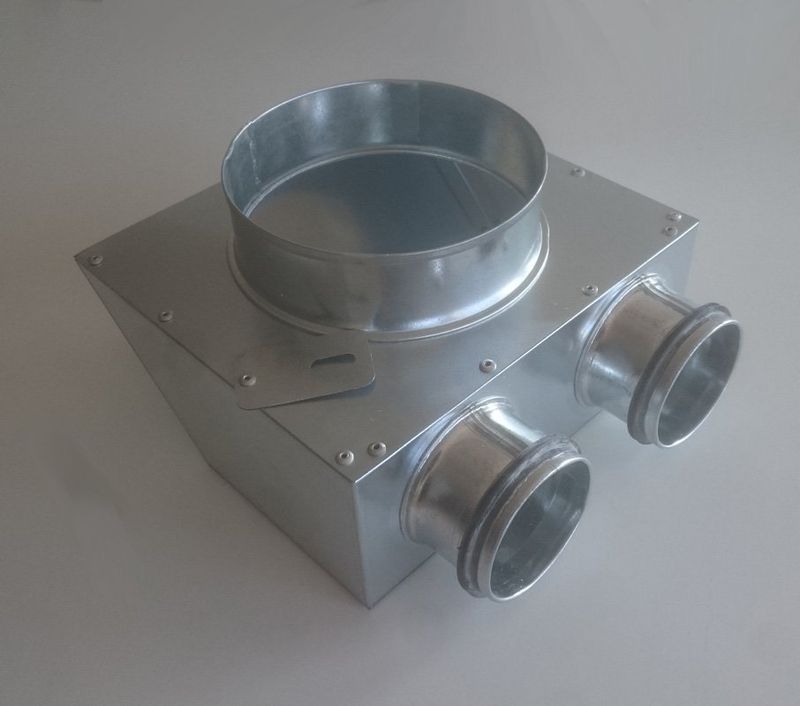 Anschlusskasten ARSYS75-VA-2-125-F Zuluft+Abluft Ventil 125mm Lüftung Rohr 75mm Anschlusskasten ARSYS75-VA-2-125-F Zuluft+Abluft Ventil 125mm Lüftung Rohr 75mm