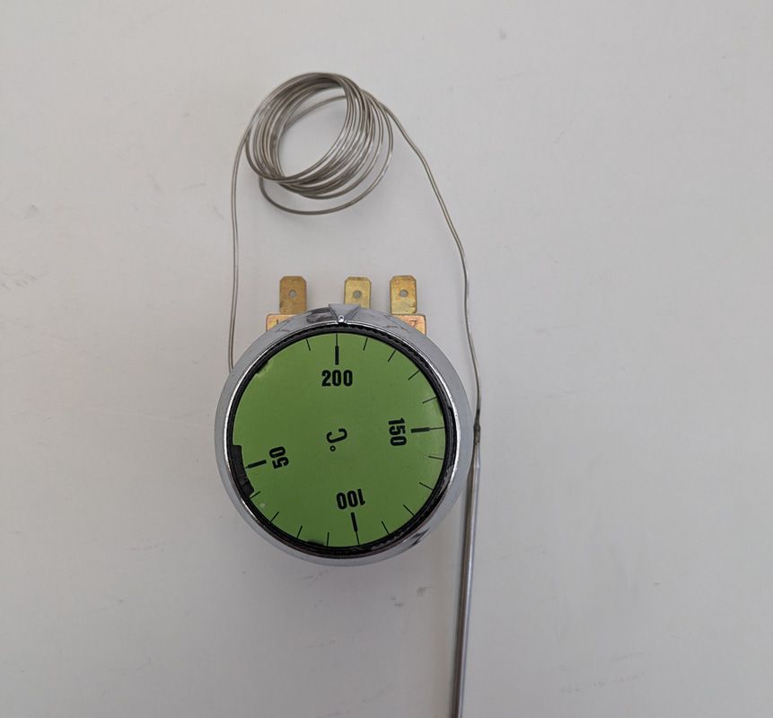 Jaeger Kapillarregler Temperaturbereich 35-210°C mit Regelknopf und Zierring