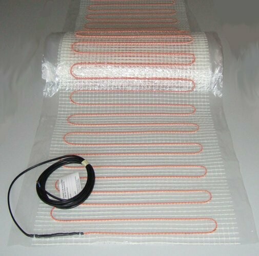 Elektro-Fussbodenheizmatten zum Einbau in Fliesenkleber  für Fussbodenheizung oder Temperierung
