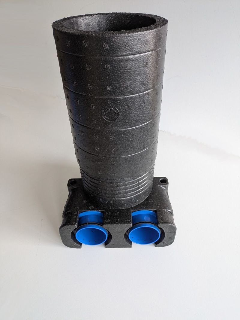 Anschlusskasten ARSYS75-EPP-VA-2-125-F Zuluft+Abluft Ventil 125mm Lüftung Rohr 75mm