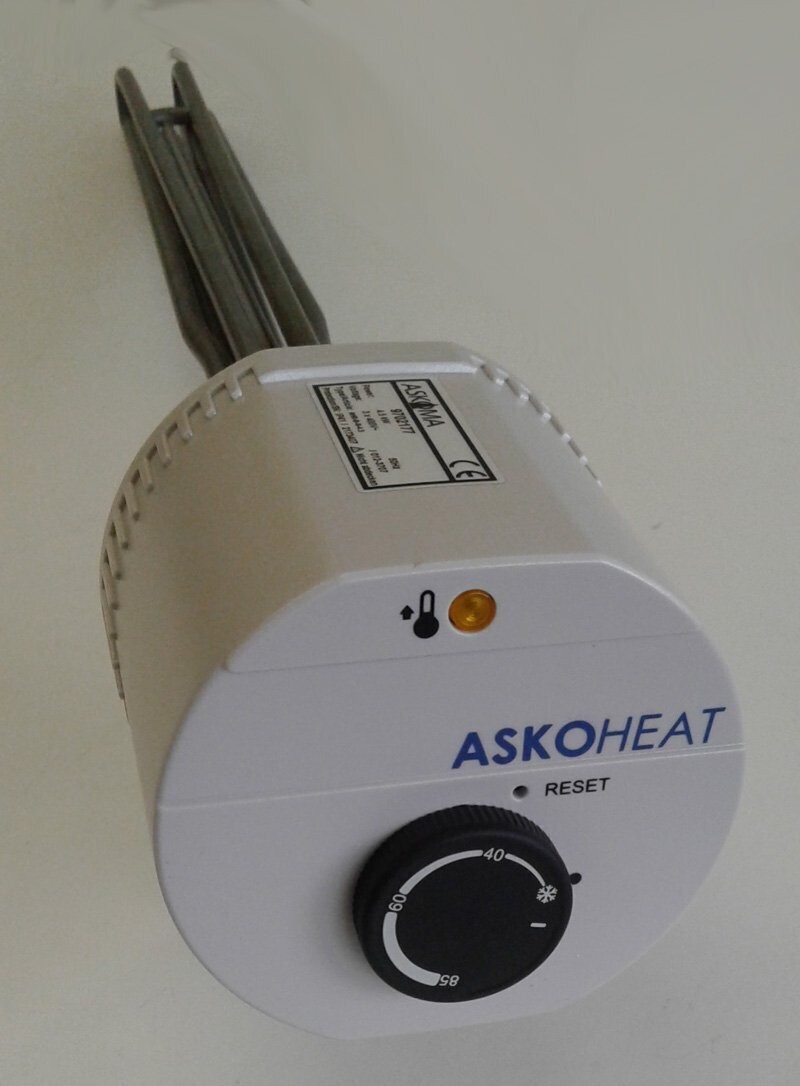 Askoma Elektro Einschraubheizkörper Heizstab AHIR-BI-S 1 1/2" - Leistung 2,0 bis 9,0 kW