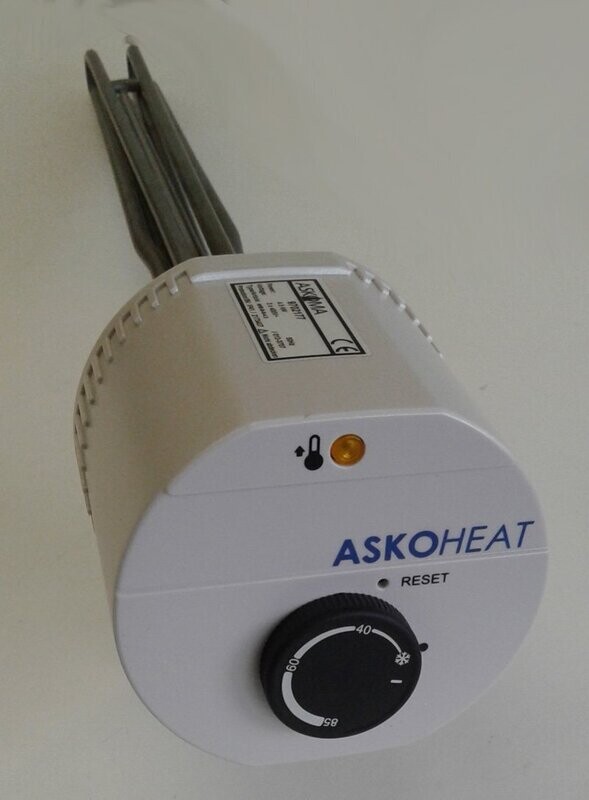 Askoma Elektro Einschraubheizkörper Heizstab AHIR-BI-S 1 1/2" - Leistung 2,0 bis 9,0 kW