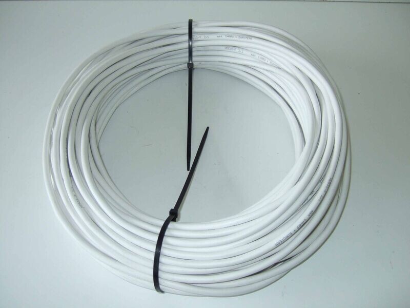 Silikonkabel weiß H05SS-F 2x1,0 Silikonleitung