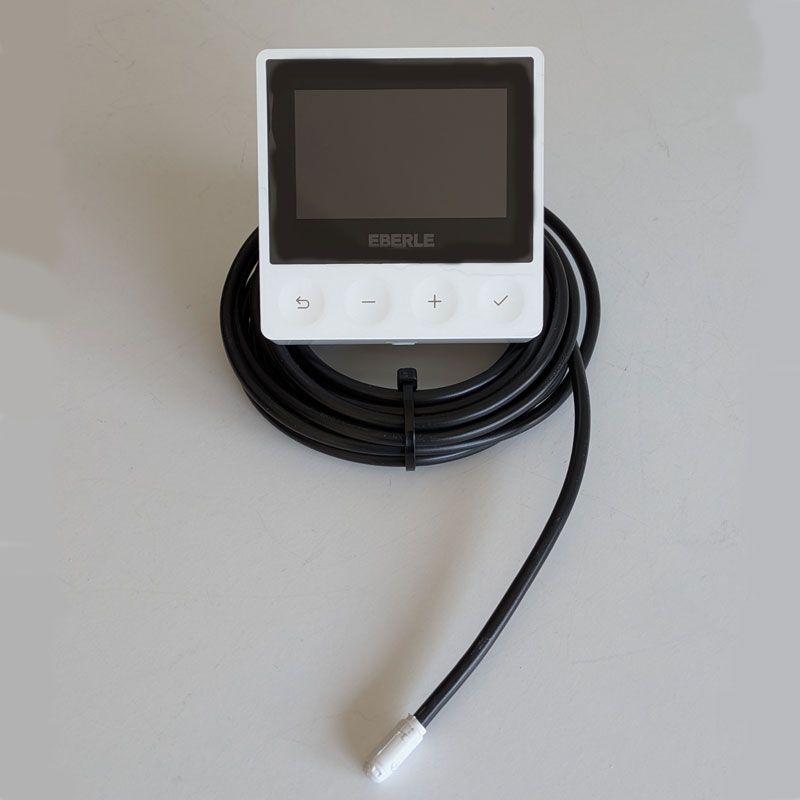 Eberle Aufputz-Uhrenthermostat als Raum-/ Fußbodenregler, Wochenprogramm, 5…30 C, 10…40 C (Boden)