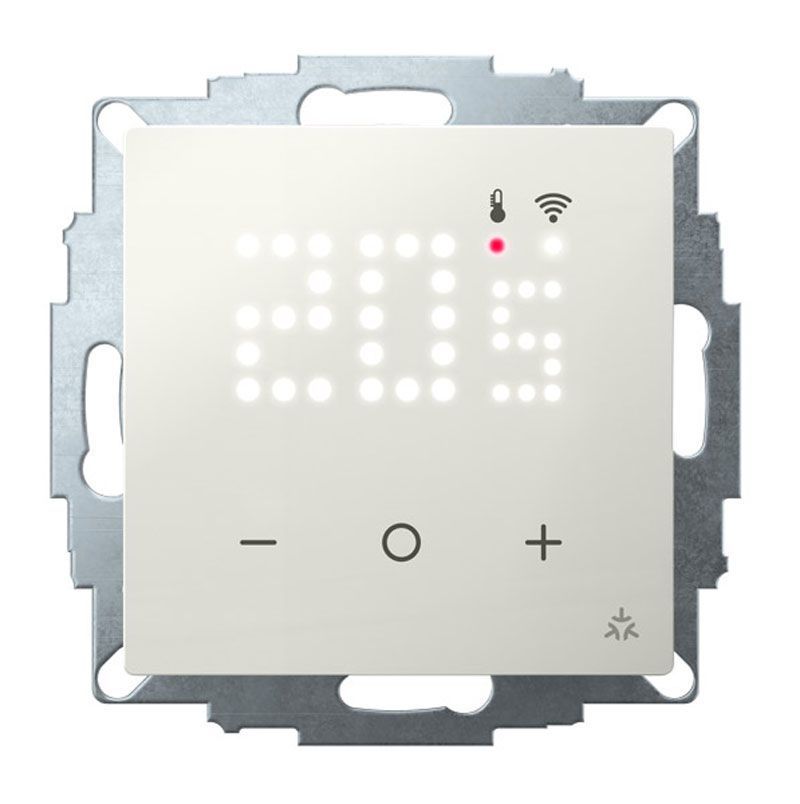 Eberle Unterputz-Thermostat mit Begrenzerfunktion für Rahmen: 55 x 55mm Polarweiß / glänzend ähnlich RAL9010