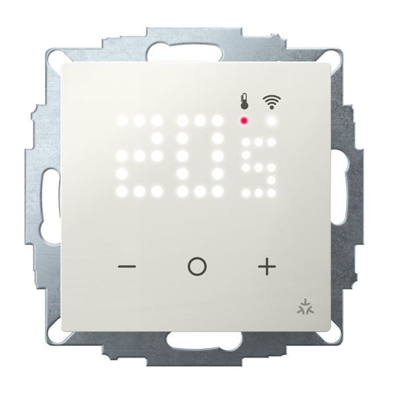 Eberle Unterputz-Thermostat mit Begrenzerfunktion für Rahmen: 55 x 55mm Polarweiß / glänzend ähnlich RAL9010