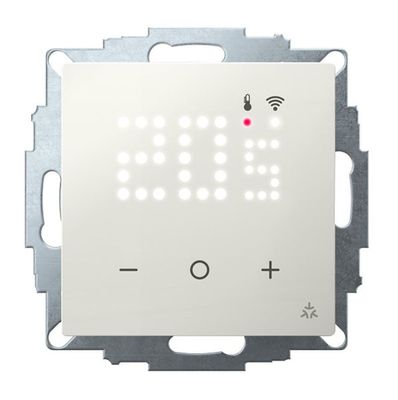 Eberle Unterputz-Thermostat mit Begrenzerfunktion für Rahmen: 55 x 55mm Polarweiß / glänzend ähnlich RAL9010