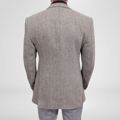 Brown Herringbone Blazer