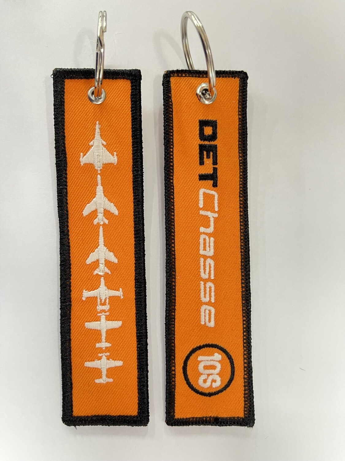 Porte cles Flamme DET Chasse Orange