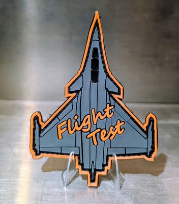Patch Silhouette Rafale Flight Test PVC