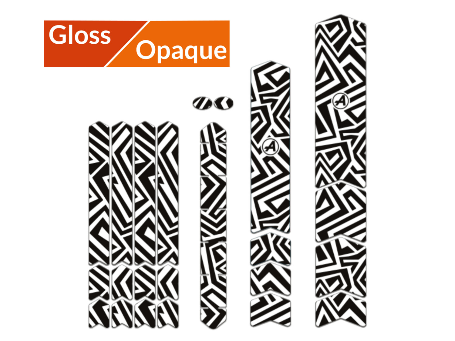 Frame Guard Protection L Cross Lines Black, Material: Gloss