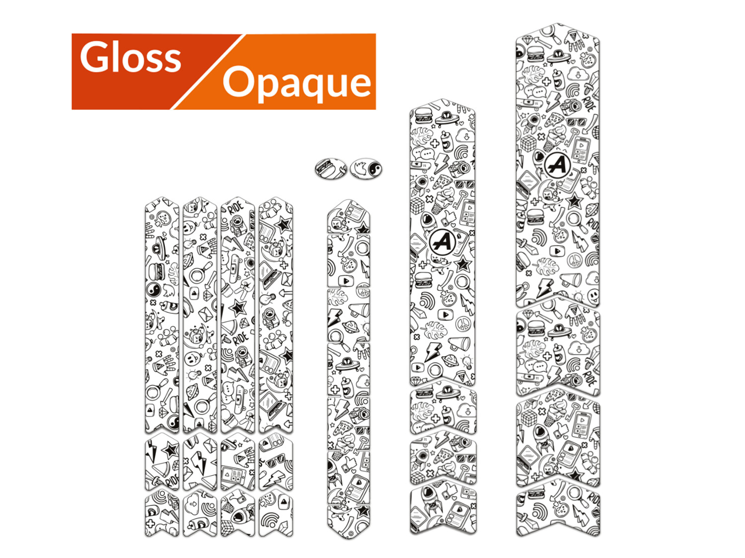 Frame Guard Protection L Icons Black, Material: Gloss