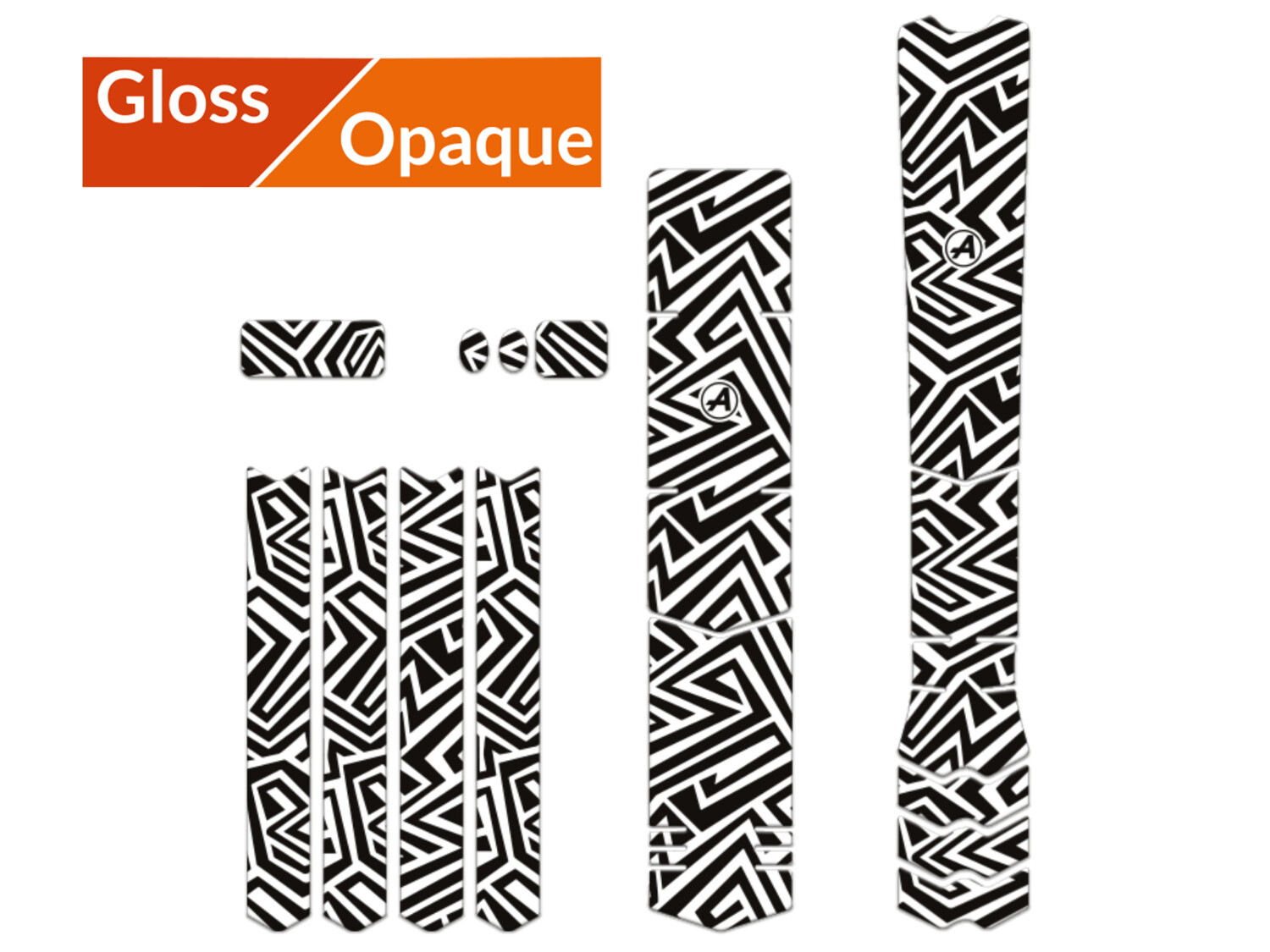 Frame Guard Protection XL Cross Lines Black, Material: Gloss