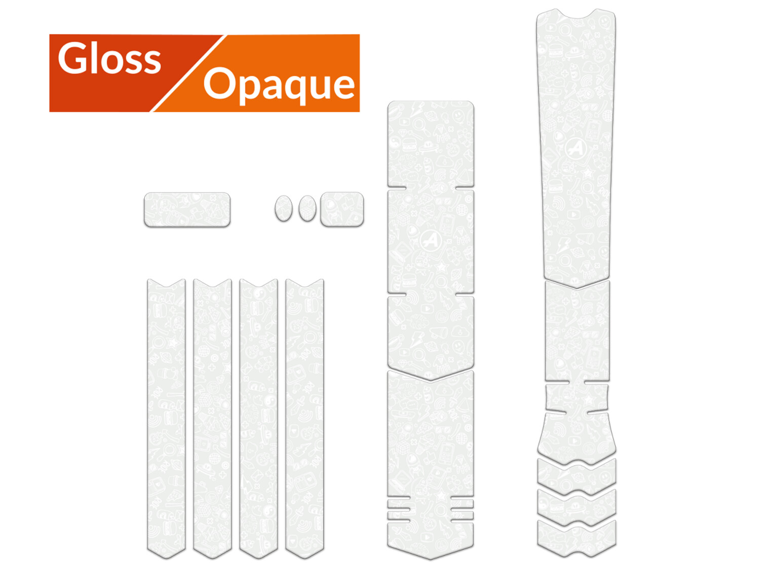 Frame Guard Protection XL Icons White, Material: Gloss