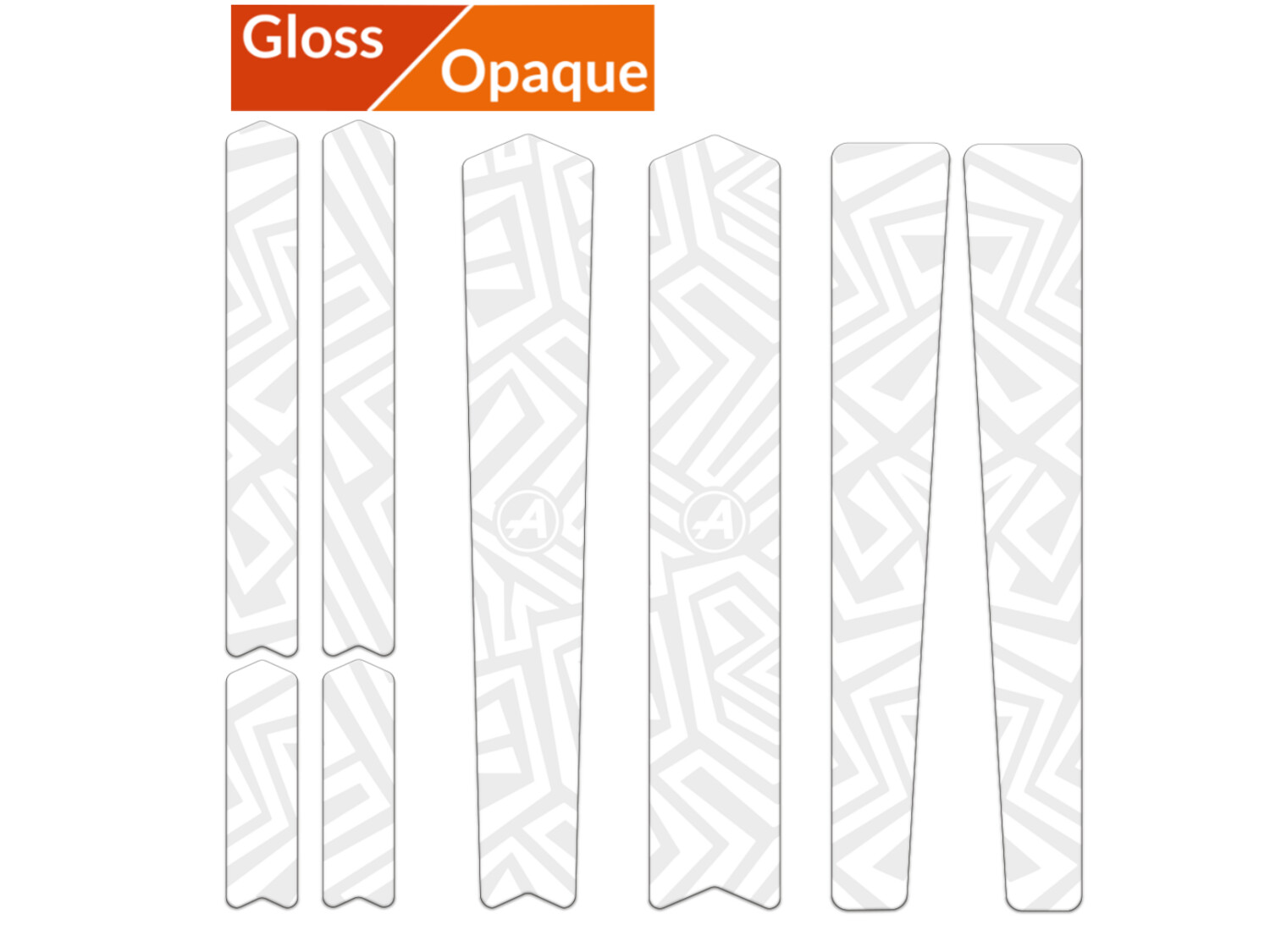 Gravel/Road Guards Protection Cross Lines White, Material: Gloss