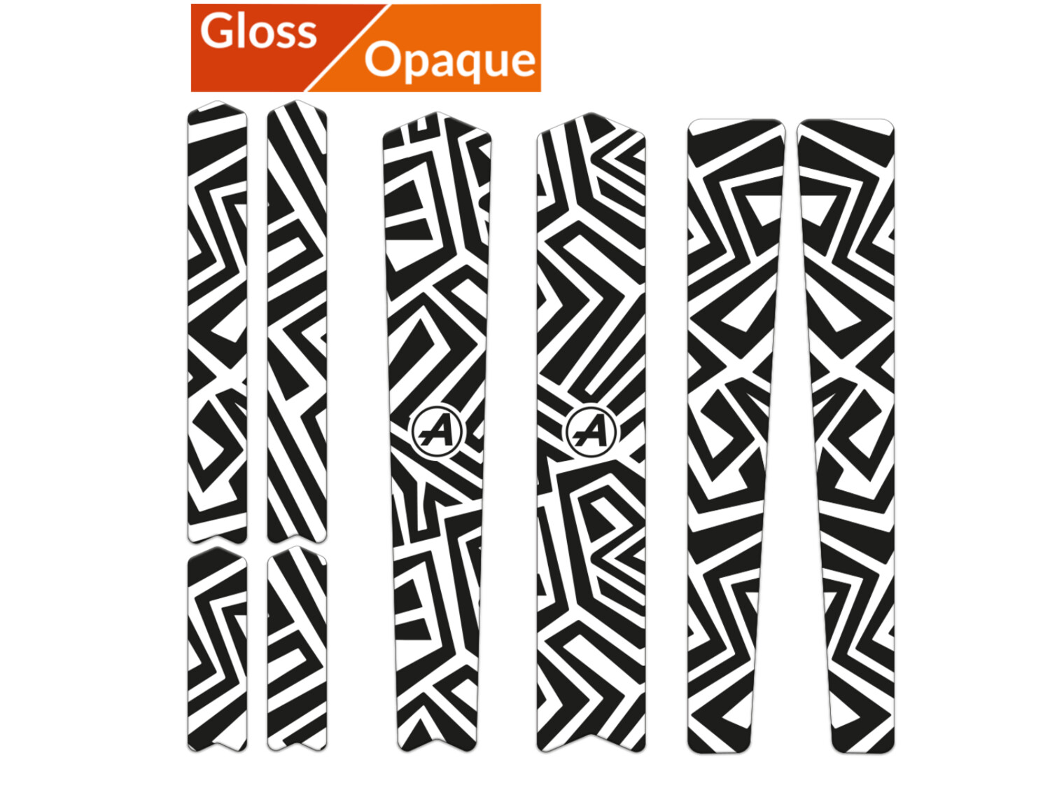 Gravel/Road Guards Protection Cross Lines Black, Material: Gloss