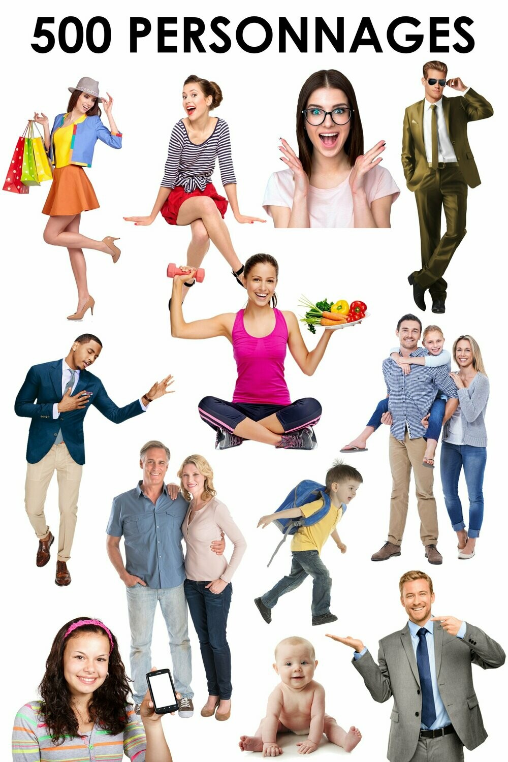 E. PACK PERSONNAGES 500 PNG
