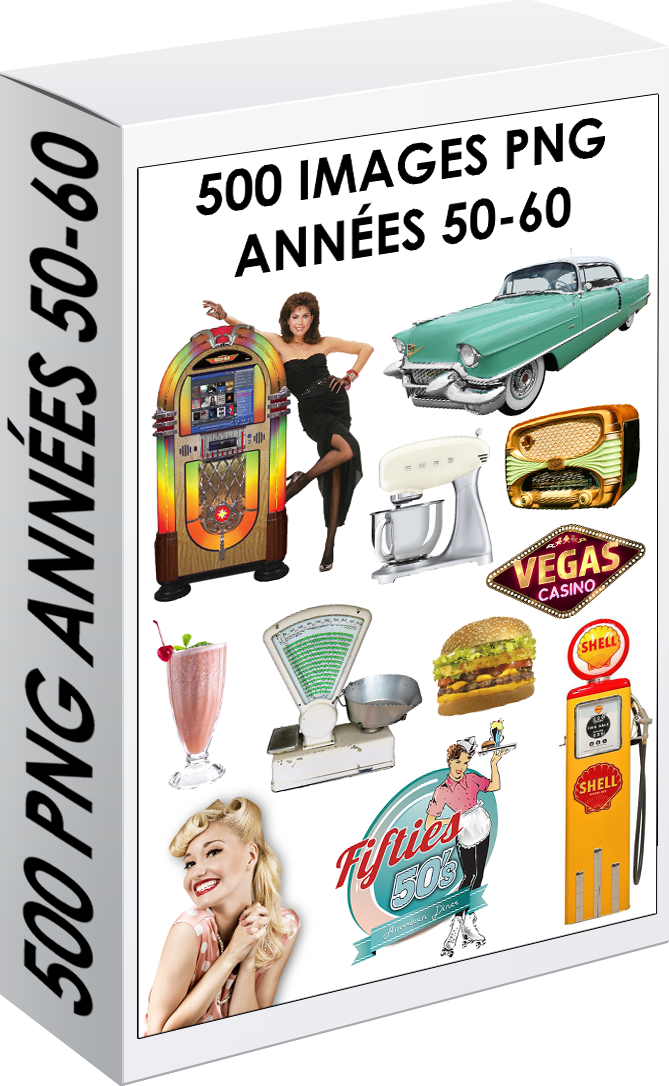 E. PACK ANNÉES 50/60 - 500 PNG