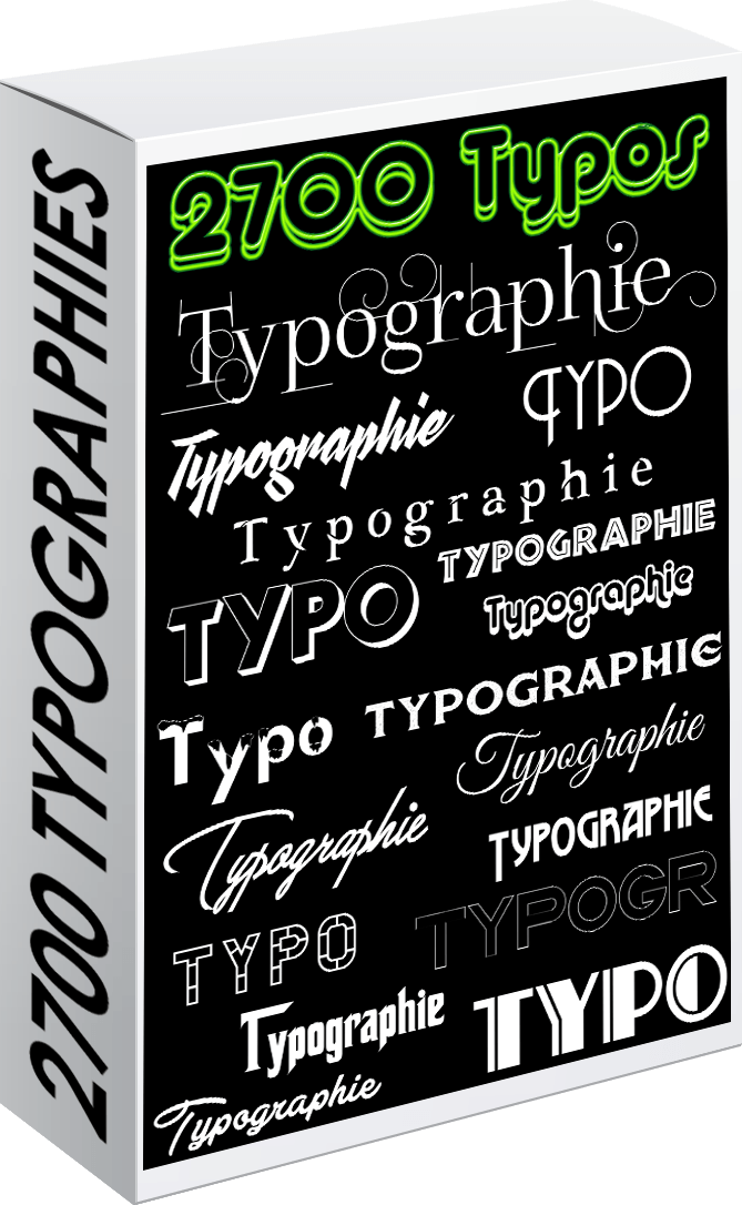 A. PACK TYPOGRAPHIES 2700 TYPOS