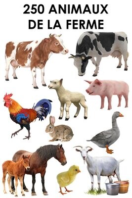 E. PACK ANIMAUX DE LA FERME 250 PNG