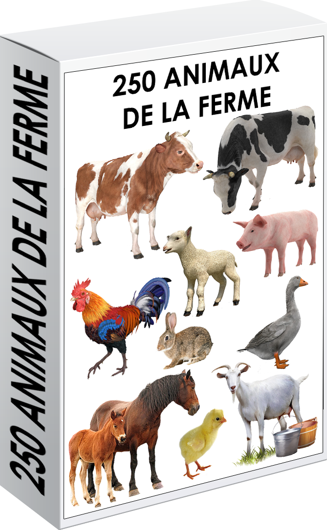 E. PACK ANIMAUX DE LA FERME 250 PNG