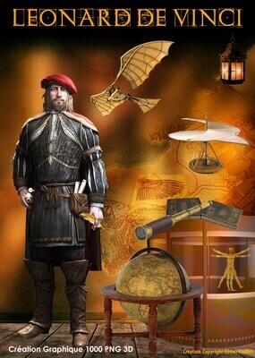 PACK CREATION LEONARD DE VINCI 1000 PNG