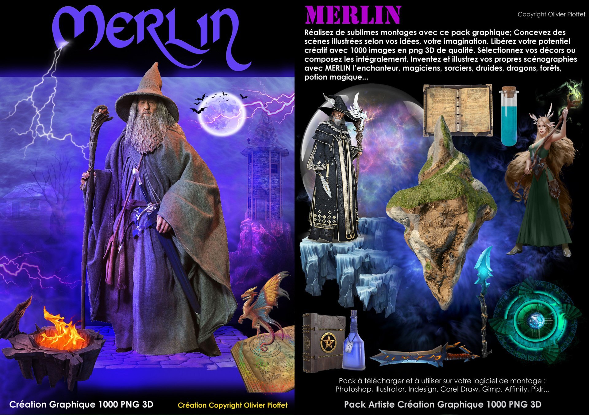 PACK 2023 - MERLIN 1000 PNG