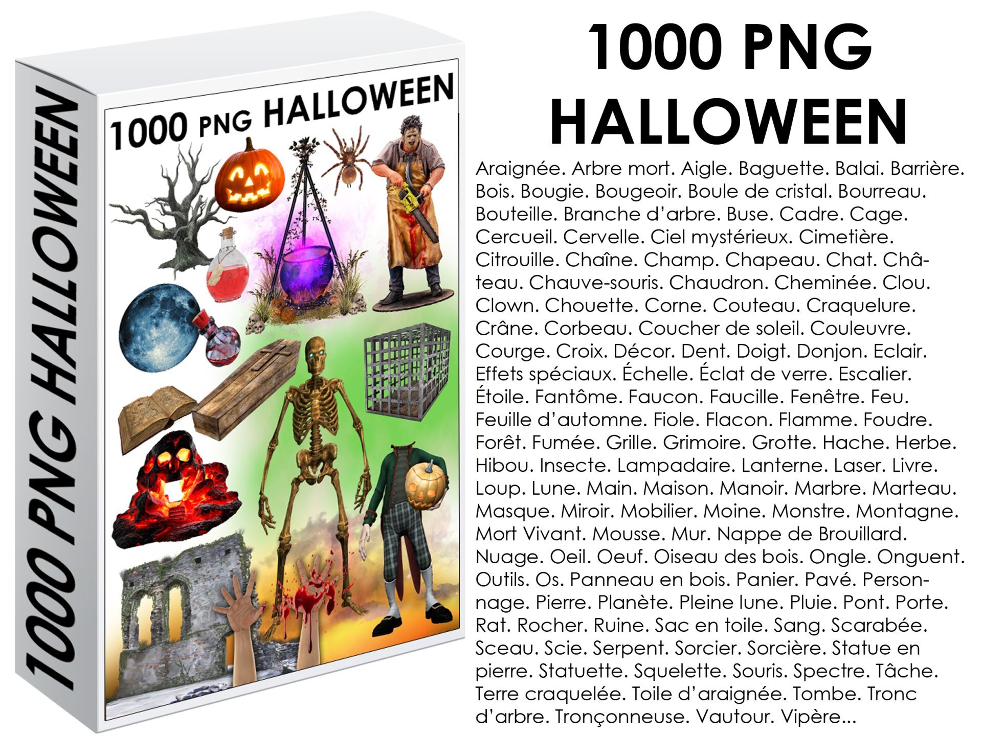 E. PACK HALLOWEEN 1000 PNG