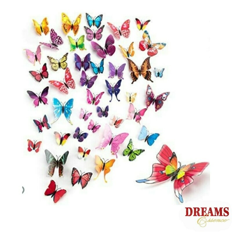 Multi colored 3d BUTTERFLIES