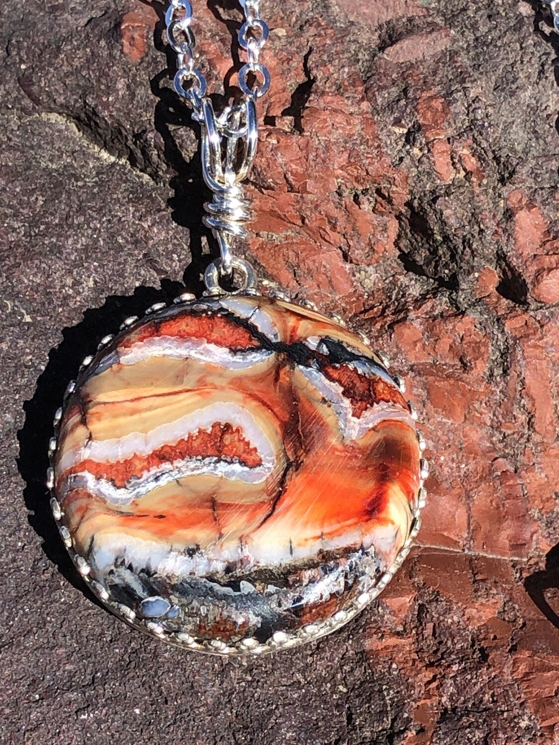 Alaskan Exotic Woolly Mammoth Tooth &amp; Sterling silver “Ice Age” Necklace!